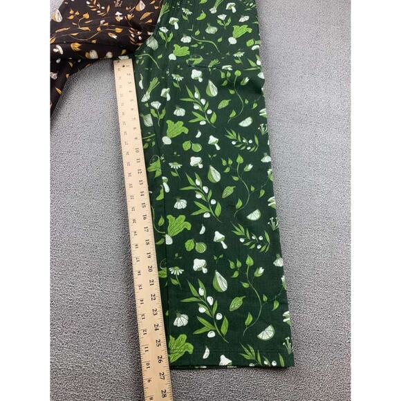 Big Bud Press Work Pants Men M Green Brown Multi Vegetable Print Workwear - Picture 5 of 10